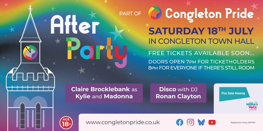 Congleton Pride After Party 2026 banner